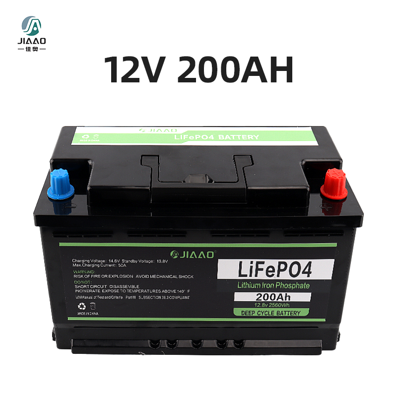 JiaAo litiu fosfat de fier de viață baterie de viață 12v 100/200AH rv marin cu ciclu adânc bms baterie de litiu Bluetooth