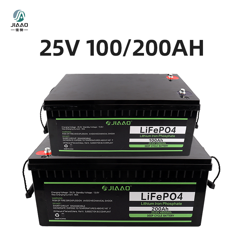 Bateria LiFePO4 25V 100/200Ah Litiu Iron Battery Pack Greutate redusă 25 v 100/200 ah LiFePO4 Durata de viață lungă a bateriei pentru camper